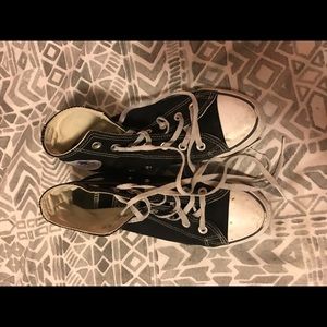 Black high top converse